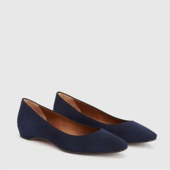 🔥🔥🔥NEW Aquatalia Marcella Navy Suede Leather Flats - Picture 1 of 11